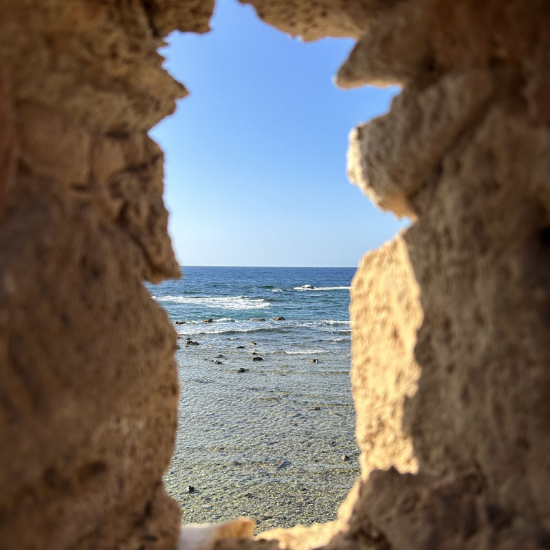 Meer, Felsen, Blauer Himmel, Steinfenster, Ausblick