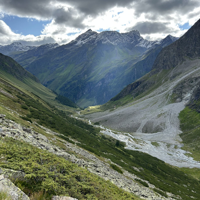 Berge Wandern Himmel Wolken Sonne